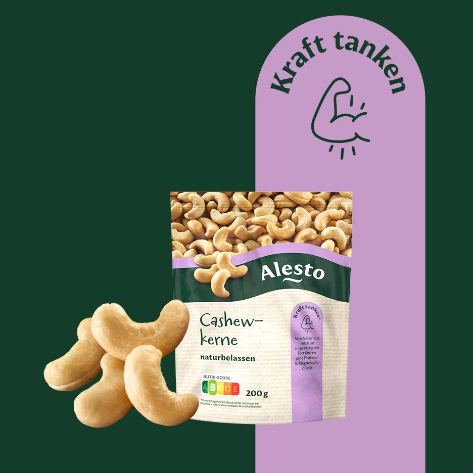 Опаковка кашу с надпис „Kraft tanken“ и етикет Nutri-Score.